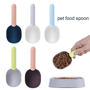 Pet Food Scoop With Ergonomic Bag Clip Handle For Cats And Dogs